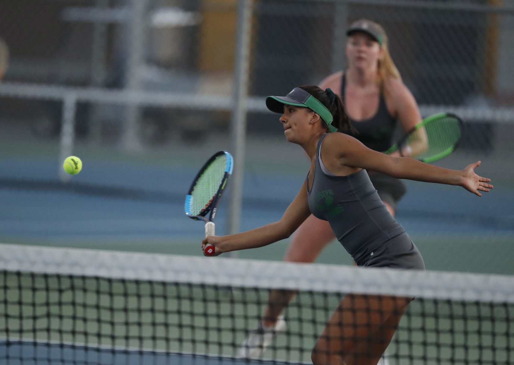 St. Joseph versus Sanger CIF Tennis match
